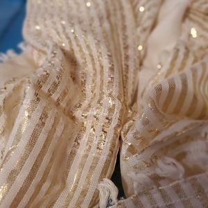 Gold and cream scarf